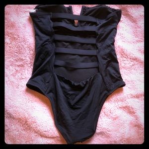 Strappy Backless Crochet One Piece